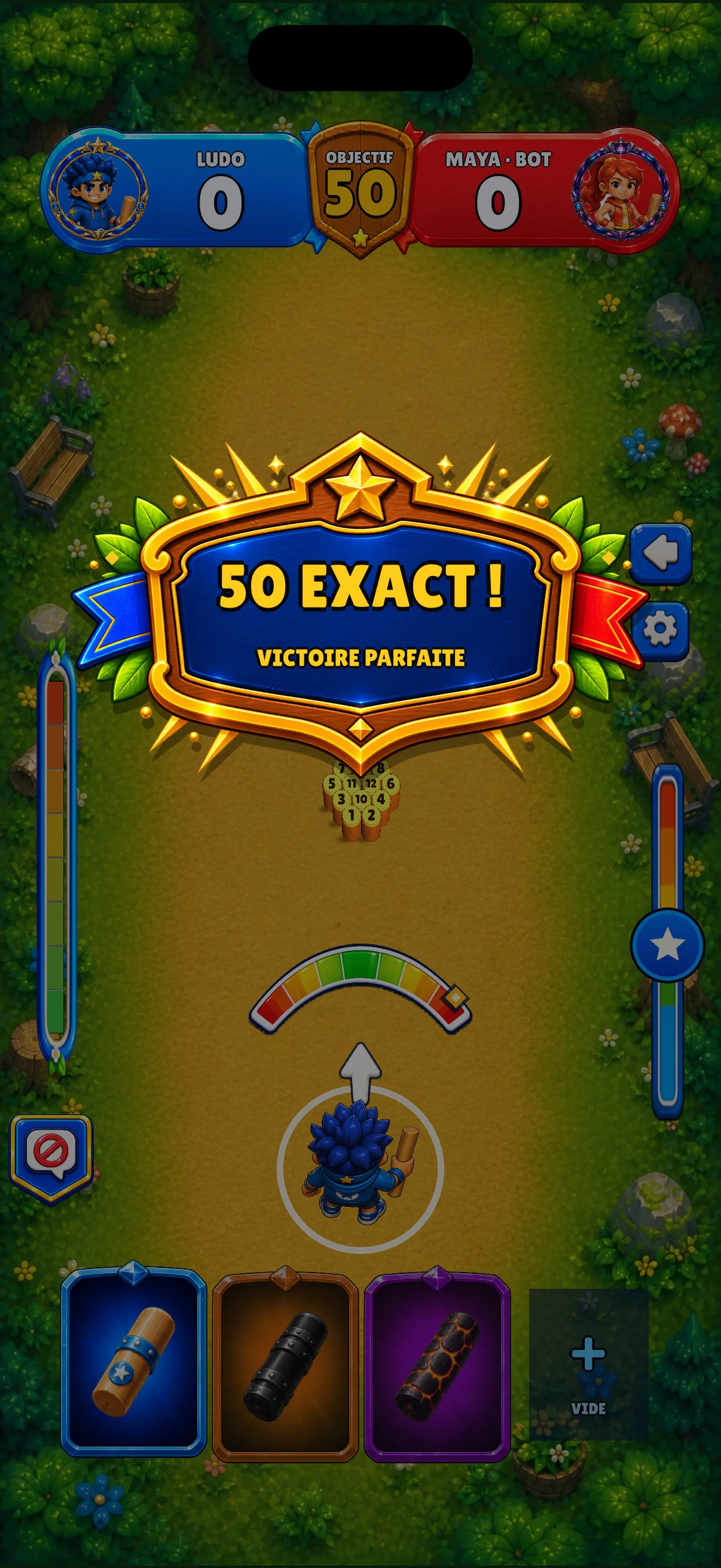 Victoire à exactement 50 points dans FiftyRoyale